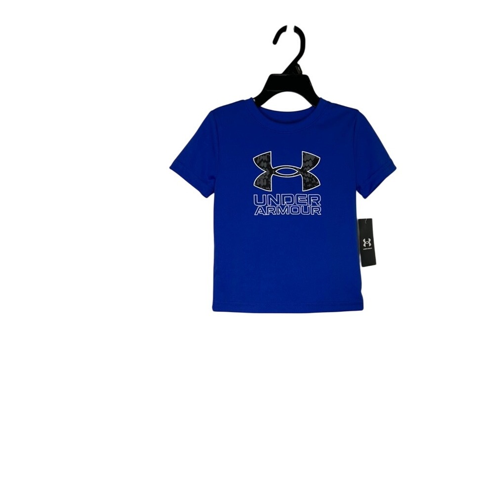 Under Armour Boys Short Sleeve T-Shirt‎ Blue Athletic Apparel Size 2T NWT